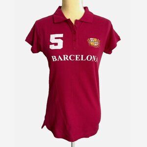 Safon Pink Polo Shirt BARCELONA Large Top NWT Soccer Football